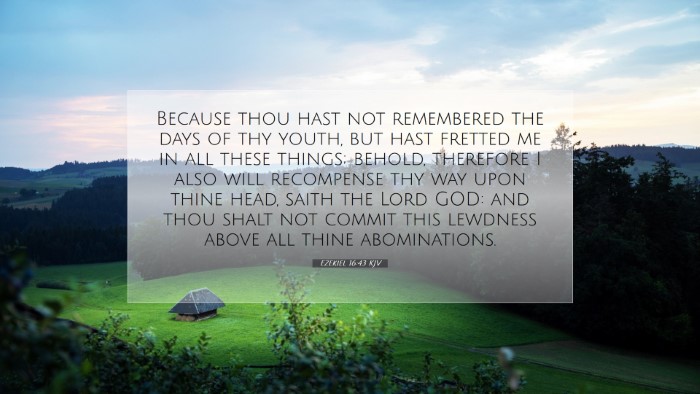 Picture 07 - Ezekiel 16:43 KJV Desktop Wallpaper - Because thou hast not remembered the days of thy - Desktop Bible Verse Wallpaper