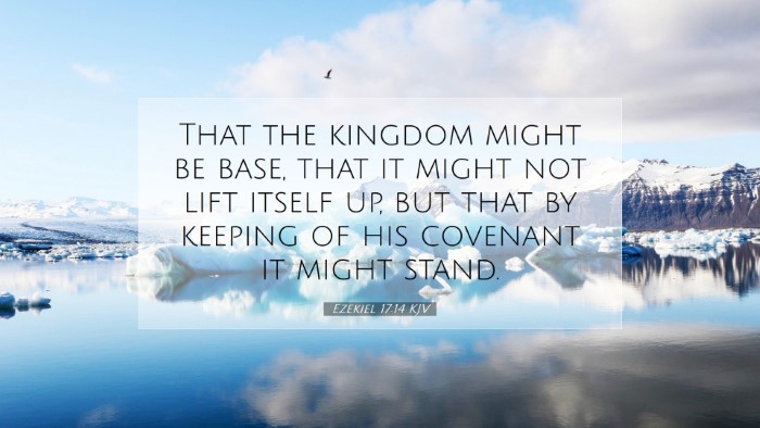 Picture 07 - Ezekiel 17:14 KJV Desktop Wallpaper - That the kingdom might be base, that it might not - Desktop Bible Verse Wallpaper