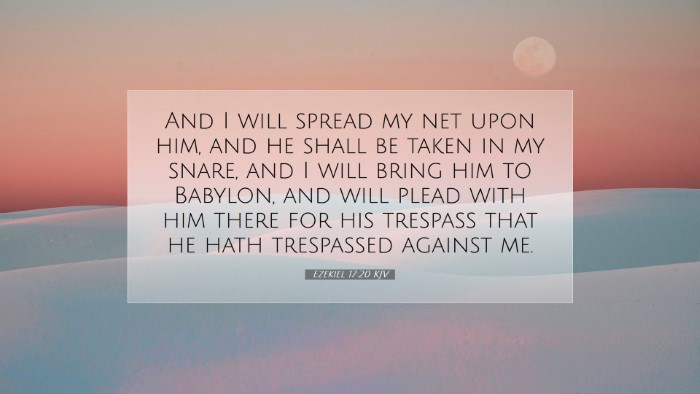 Picture 07 - Ezekiel 17:20 KJV Desktop Wallpaper - And I will spread my net upon him, and he shall - Desktop Bible Verse Wallpaper