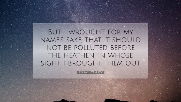 Picture 07 - Ezekiel 20:14 KJV Desktop Wallpaper - But I wrought for my name's sake, that it should - Desktop Bible Verse Wallpaper