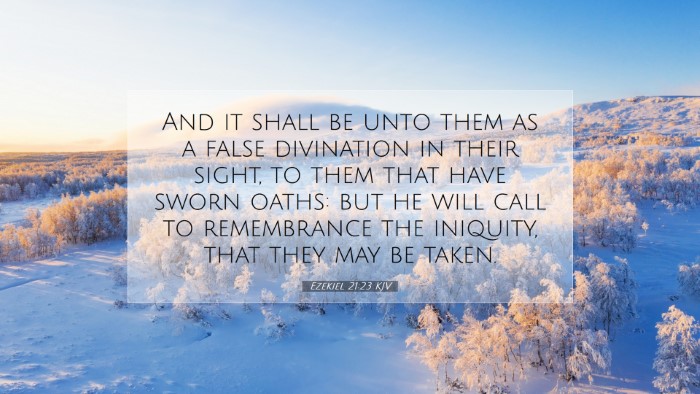 Picture 07 - Ezekiel 21:23 KJV Desktop Wallpaper - And it shall be unto them as a false divination - Desktop Bible Verse Wallpaper