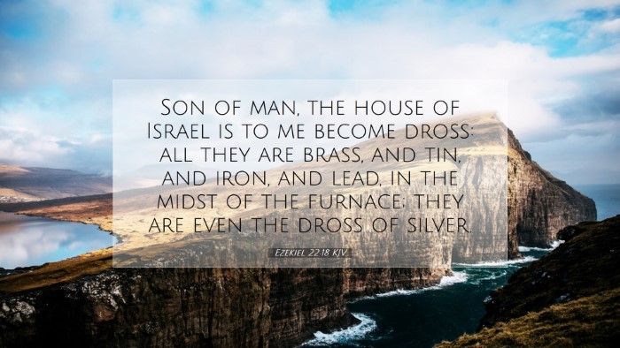 Picture 07 - Ezekiel 22:18 KJV Desktop Wallpaper - Son of man, the house of Israel is to me become - Desktop Bible Verse Wallpaper