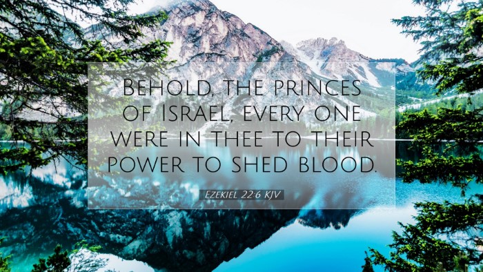 Picture 07 - Ezekiel 22:6 KJV Desktop Wallpaper - Behold, the princes of Israel, every one were in - Desktop Bible Verse Wallpaper