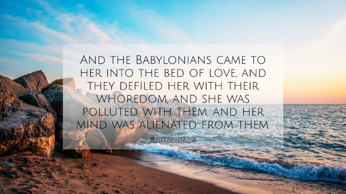 Picture 07 - Ezekiel 23:17 KJV Desktop Wallpaper - And the Babylonians came to her into the bed of - Desktop Bible Verse Wallpaper
