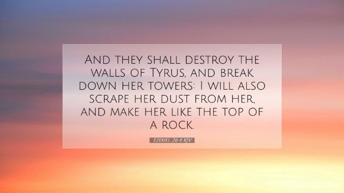 Picture 07 - Ezekiel 26:4 KJV Desktop Wallpaper - And they shall destroy the walls of Tyrus, and - Desktop Bible Verse Wallpaper