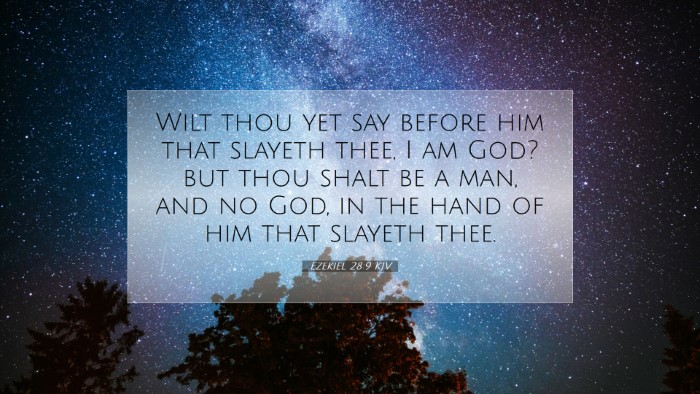 Picture 07 - Ezekiel 28:9 KJV Desktop Wallpaper - Wilt thou yet say before him that slayeth thee, I - Desktop Bible Verse Wallpaper