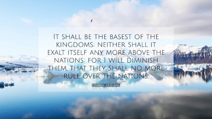 Picture 07 - Ezekiel 29:15 KJV Desktop Wallpaper - It shall be the basest of the kingdoms; neither - Desktop Bible Verse Wallpaper