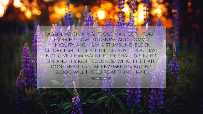 Picture 07 - Ezekiel 3:20 KJV Desktop Wallpaper - Again, When a righteous man doth turn from his - Desktop Bible Verse Wallpaper