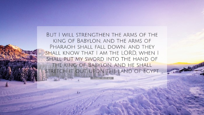 Picture 07 - Ezekiel 30:25 KJV Desktop Wallpaper - But I will strengthen the arms of the king of - Desktop Bible Verse Wallpaper
