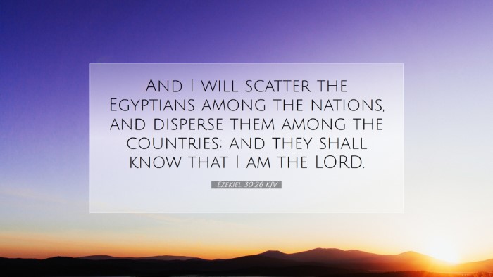 Picture 07 - Ezekiel 30:26 KJV Desktop Wallpaper - And I will scatter the Egyptians among the - Desktop Bible Verse Wallpaper