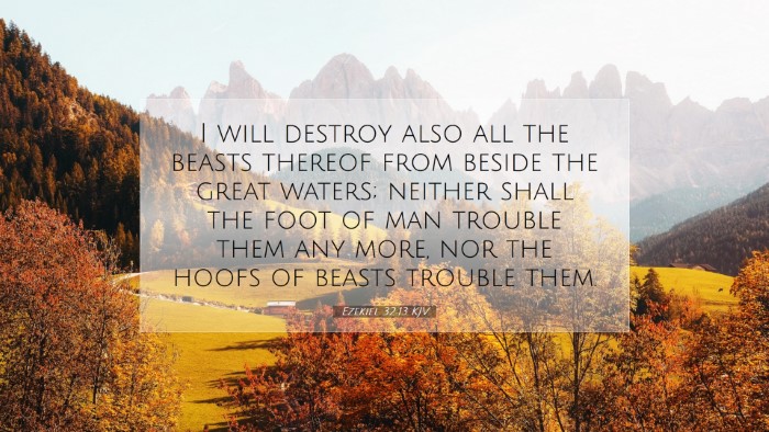 Picture 07 - Ezekiel 32:13 KJV Desktop Wallpaper - I will destroy also all the beasts thereof from - Desktop Bible Verse Wallpaper