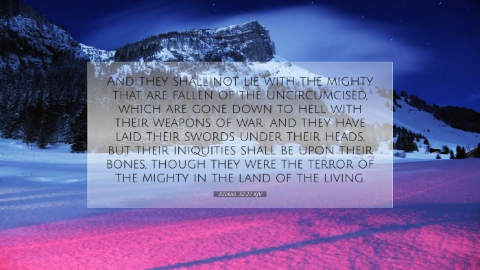 Picture 07 - Ezekiel 32:27 KJV Desktop Wallpaper - And they shall not lie with the mighty that are - Desktop Bible Verse Wallpaper