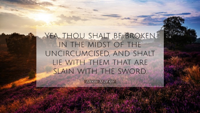 Picture 07 - Ezekiel 32:28 KJV Desktop Wallpaper - Yea, thou shalt be broken in the midst of the - Desktop Bible Verse Wallpaper