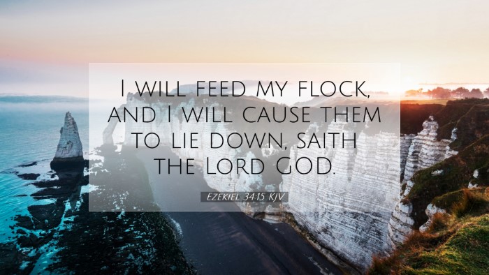 Picture 07 - Ezekiel 34:15 KJV Desktop Wallpaper - I will feed my flock, and I will cause them to - Desktop Bible Verse Wallpaper