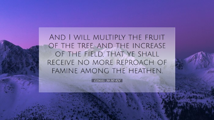 Picture 07 - Ezekiel 36:30 KJV Desktop Wallpaper - And I will multiply the fruit of the tree, and - Desktop Bible Verse Wallpaper