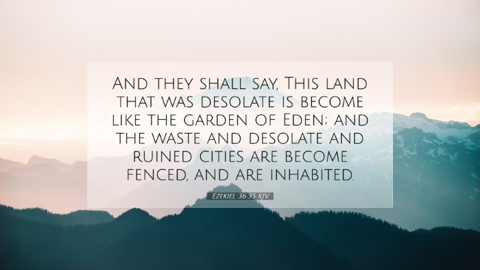 Picture 07 - Ezekiel 36:35 KJV Desktop Wallpaper - And they shall say, This land that was desolate - Desktop Bible Verse Wallpaper