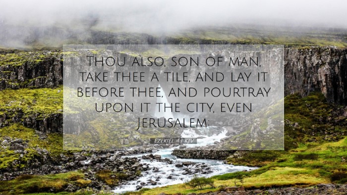Picture 07 - Ezekiel 4:1 KJV Desktop Wallpaper - Thou also, son of man, take thee a tile, and lay - Desktop Bible Verse Wallpaper