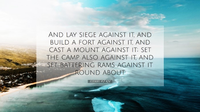 Picture 07 - Ezekiel 4:2 KJV Desktop Wallpaper - And lay siege against it, and build a fort - Desktop Bible Verse Wallpaper