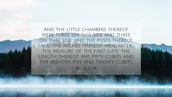 Picture 07 - Ezekiel 40:21 KJV Desktop Wallpaper - And the little chambers thereof were three on - Desktop Bible Verse Wallpaper