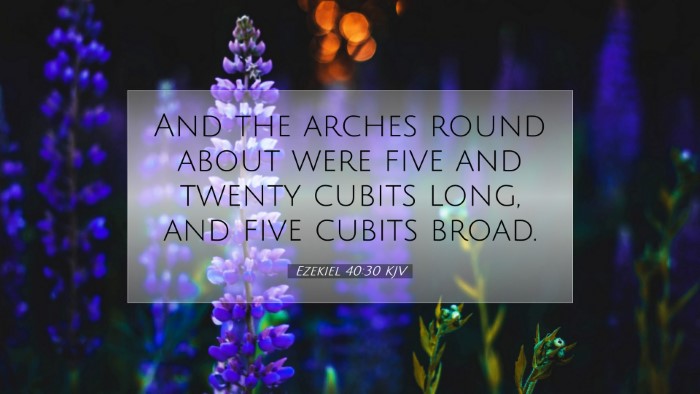 Picture 07 - Ezekiel 40:30 KJV Desktop Wallpaper - And the arches round about were five and twenty - Desktop Bible Verse Wallpaper