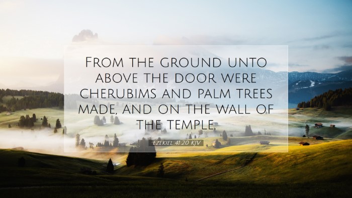Picture 07 - Ezekiel 41:20 KJV Desktop Wallpaper - From the ground unto above the door were - Desktop Bible Verse Wallpaper