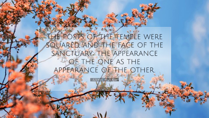 Picture 07 - Ezekiel 41:21 KJV Desktop Wallpaper - The posts of the temple were squared, and the - Desktop Bible Verse Wallpaper