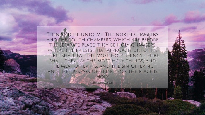 Picture 07 - Ezekiel 42:13 KJV Desktop Wallpaper - Then said he unto me, The north chambers and the - Desktop Bible Verse Wallpaper