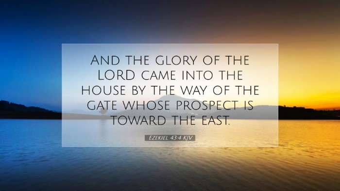 Picture 07 - Ezekiel 43:4 KJV Desktop Wallpaper - And the glory of the LORD came into the house by - Desktop Bible Verse Wallpaper