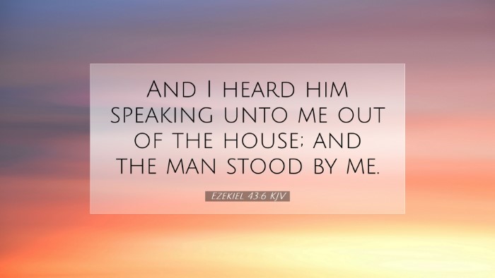 Picture 07 - Ezekiel 43:6 KJV Desktop Wallpaper - And I heard him speaking unto me out of the - Desktop Bible Verse Wallpaper