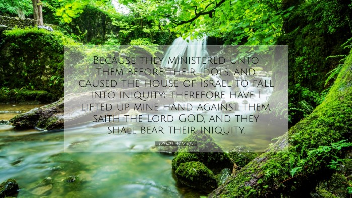 Picture 07 - Ezekiel 44:12 KJV Desktop Wallpaper - Because they ministered unto them before their - Desktop Bible Verse Wallpaper