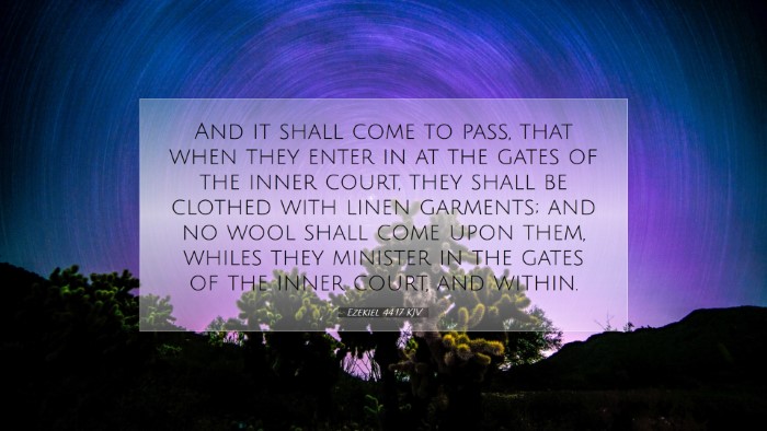Picture 07 - Ezekiel 44:17 KJV Desktop Wallpaper - And it shall come to pass, that when they enter - Desktop Bible Verse Wallpaper