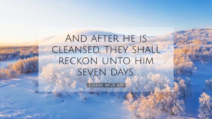 Picture 07 - Ezekiel 44:26 KJV Desktop Wallpaper - And after he is cleansed, they shall reckon unto - Desktop Bible Verse Wallpaper