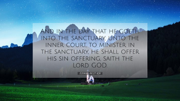 Picture 07 - Ezekiel 44:27 KJV Desktop Wallpaper - And in the day that he goeth into the sanctuary, - Desktop Bible Verse Wallpaper