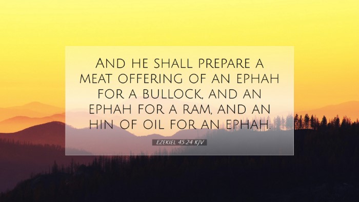Picture 07 - Ezekiel 45:24 KJV Desktop Wallpaper - And he shall prepare a meat offering of an ephah - Desktop Bible Verse Wallpaper