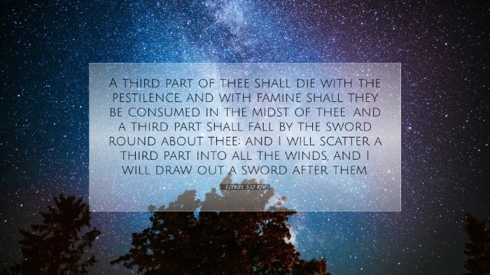 Picture 07 - Ezekiel 5:12 KJV Desktop Wallpaper - A third part of thee shall die with the - Desktop Bible Verse Wallpaper