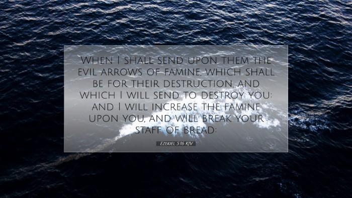 Picture 07 - Ezekiel 5:16 KJV Desktop Wallpaper - When I shall send upon them the evil arrows of - Desktop Bible Verse Wallpaper