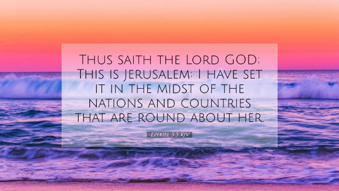Picture 07 - Ezekiel 5:5 KJV Desktop Wallpaper - Thus saith the Lord GOD; This is Jerusalem: I - Desktop Bible Verse Wallpaper