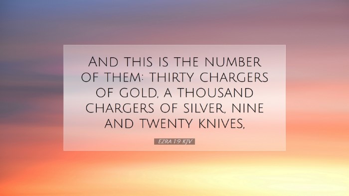 Picture 07 - Ezra 1:9 KJV Desktop Wallpaper - And this is the number of them: thirty chargers - Desktop Bible Verse Wallpaper