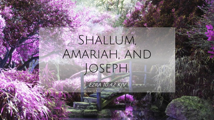 Picture 07 - Ezra 10:42 KJV Desktop Wallpaper - Shallum, Amariah, and - Desktop Bible Verse Wallpaper