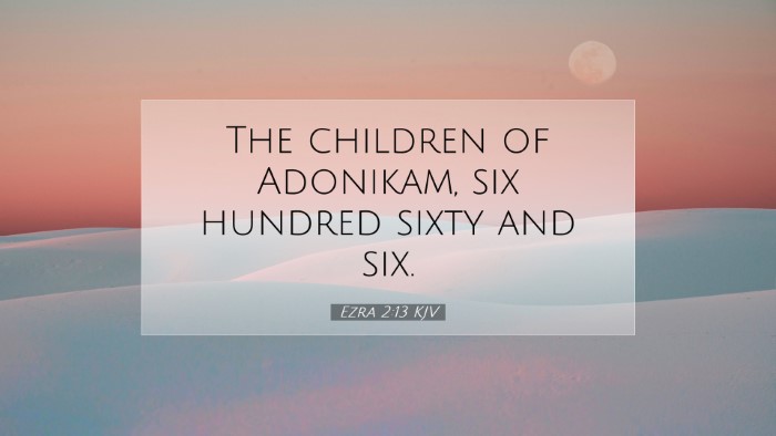 Picture 07 - Ezra 2:13 KJV Desktop Wallpaper - The children of Adonikam, six hundred sixty and - Desktop Bible Verse Wallpaper