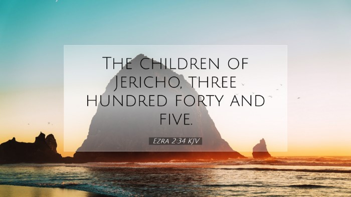 Picture 07 - Ezra 2:34 KJV Desktop Wallpaper - The children of Jericho, three hundred forty and - Desktop Bible Verse Wallpaper