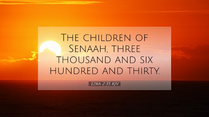 Picture 07 - Ezra 2:35 KJV Desktop Wallpaper - The children of Senaah, three thousand and six - Desktop Bible Verse Wallpaper