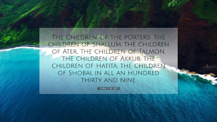 Picture 07 - Ezra 2:42 KJV Desktop Wallpaper - The children of the porters: the children of - Desktop Bible Verse Wallpaper