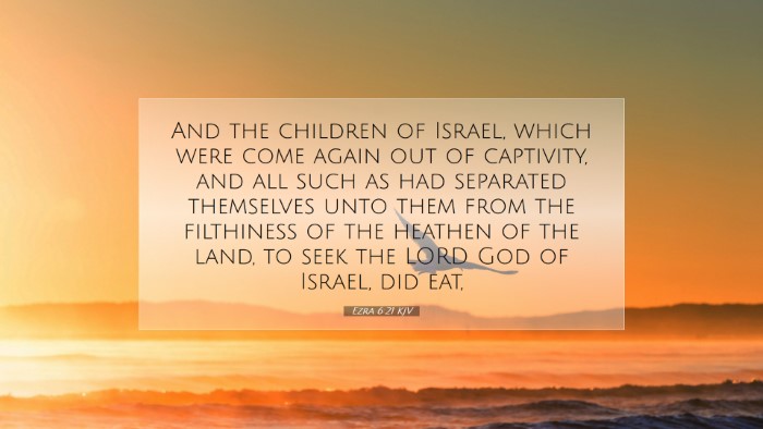 Picture 07 - Ezra 6:21 KJV Desktop Wallpaper - And the children of Israel, which were come again - Desktop Bible Verse Wallpaper
