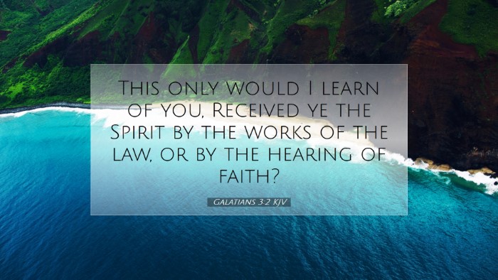 Picture 07 - Galatians 3:2 KJV Desktop Wallpaper - This only would I learn of you, Received ye the - Desktop Bible Verse Wallpaper
