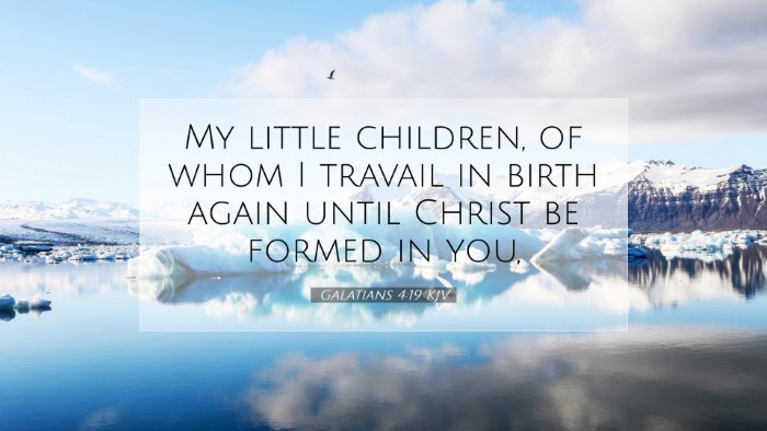 Picture 07 - Galatians 4:19 KJV Desktop Wallpaper - My little children, of whom I travail in birth - Desktop Bible Verse Wallpaper