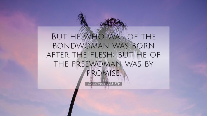 Picture 07 - Galatians 4:23 KJV Desktop Wallpaper - But he who was of the bondwoman was born after - Desktop Bible Verse Wallpaper