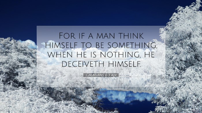 Picture 07 - Galatians 6:3 KJV Desktop Wallpaper - For if a man think himself to be something, when - Desktop Bible Verse Wallpaper