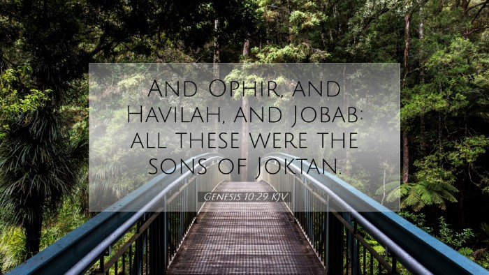 Picture 07 - Genesis 10:29 KJV Desktop Wallpaper - And Ophir, and Havilah, and Jobab: all these were - Desktop Bible Verse Wallpaper