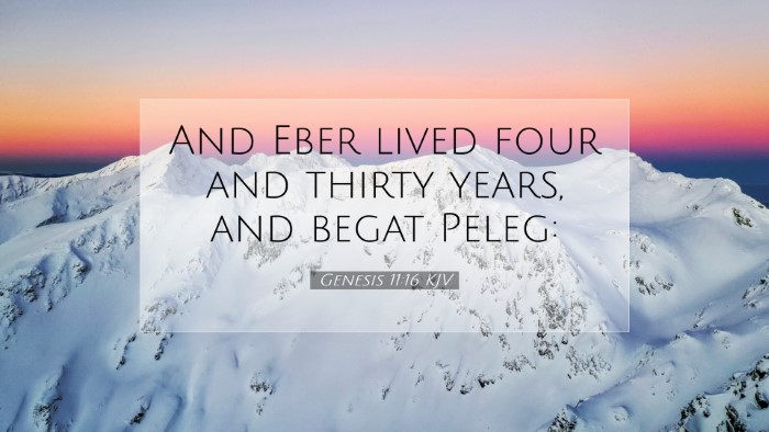 Picture 07 - Genesis 11:16 KJV Desktop Wallpaper - And Eber lived four and thirty years, and begat - Desktop Bible Verse Wallpaper